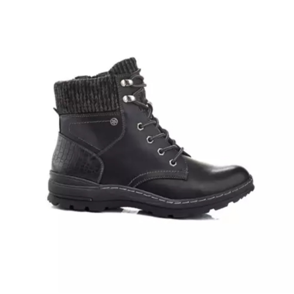 Women's Eddie Marc Rome Boots. Size 9. Black.